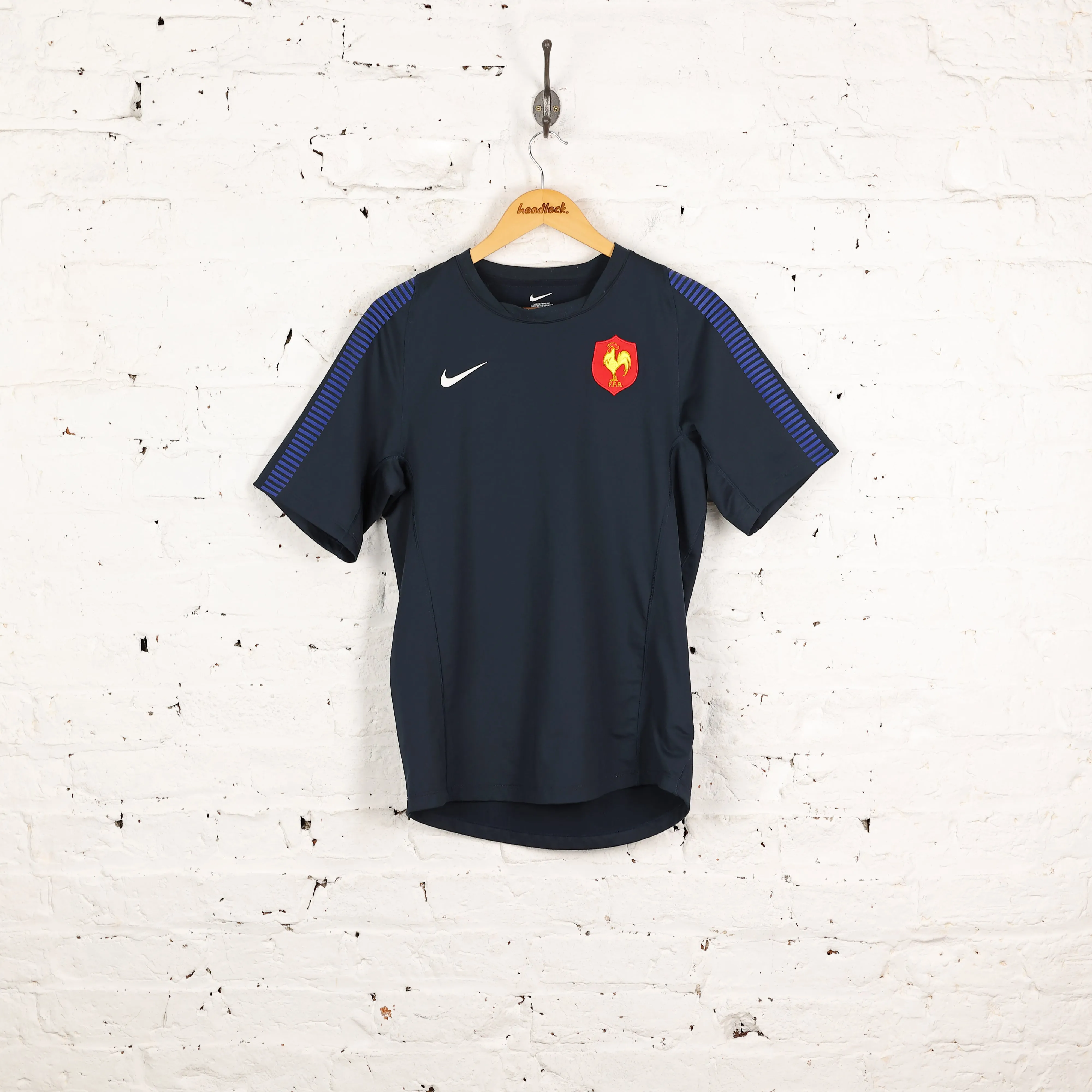 France Nike Rugby Rugby Shirt - Blue - S