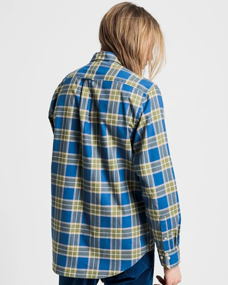 GANT Vintage Blue Winter Twill Heather Button Down Shirt 3011330 Size M NWT