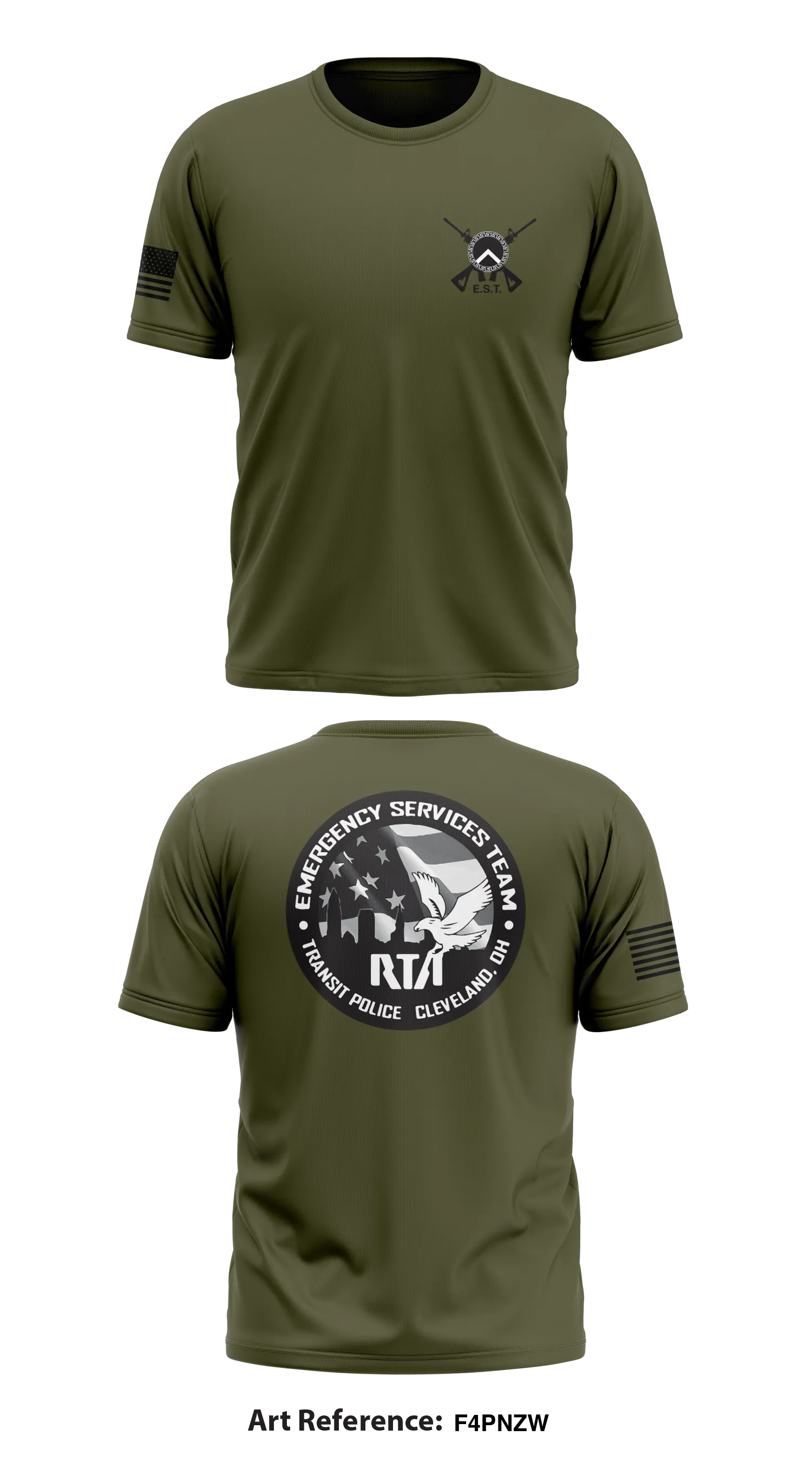 GCRTA Emergency Service Team (EST) Store 1 Core Men's SS Performance Tee - f4pNZw