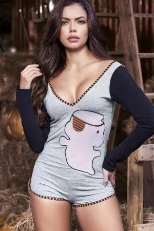 Ghost Long Sleeve Romper
