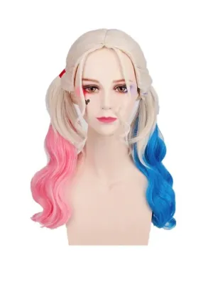 Girls Blue and Pink Blonde Wig
