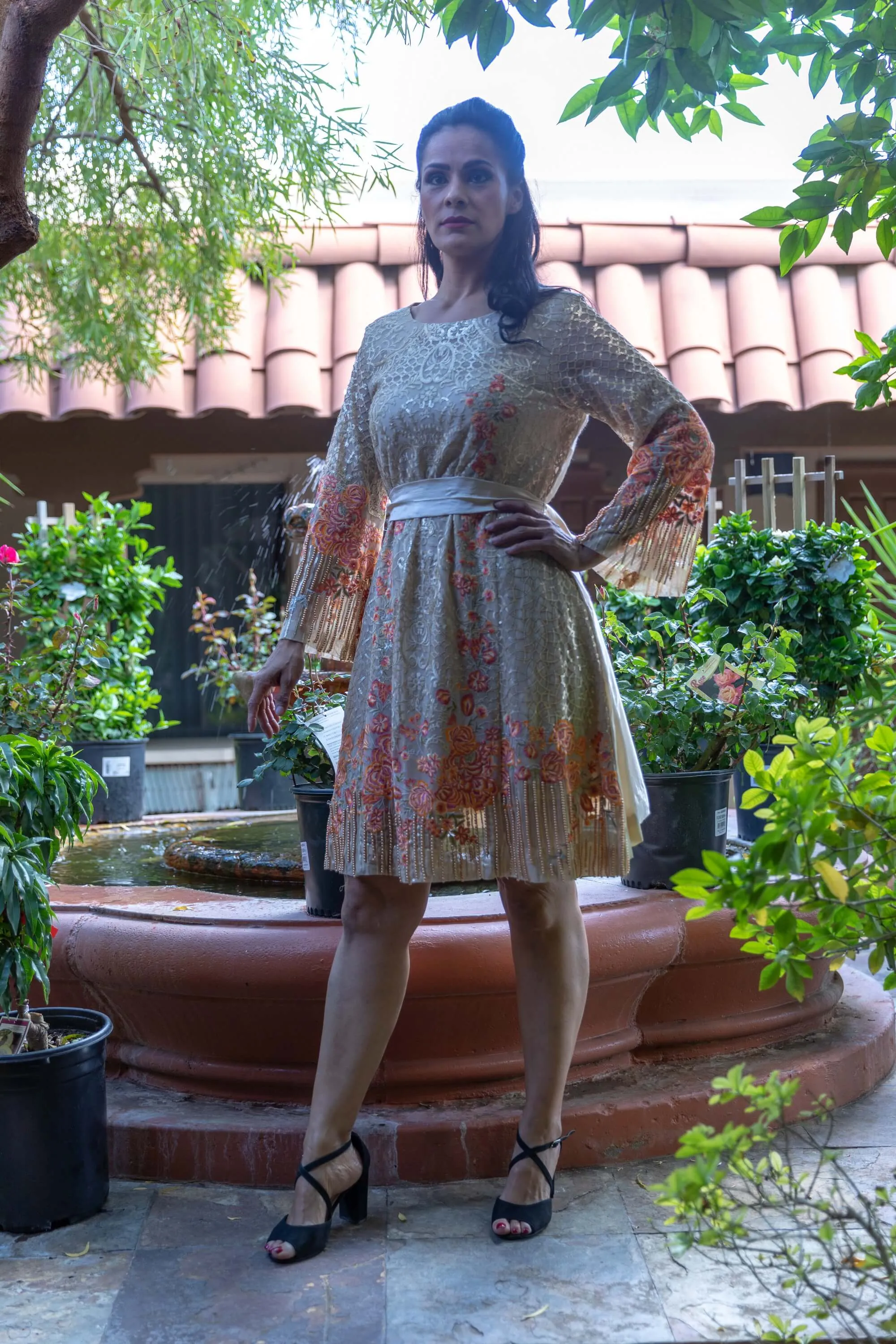 Gold Silk & Organza Kurti - Sana Safinaz Shirt