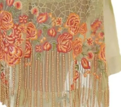 Gold Silk & Organza Kurti - Sana Safinaz Shirt