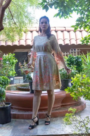 Gold Silk & Organza Kurti - Sana Safinaz Shirt