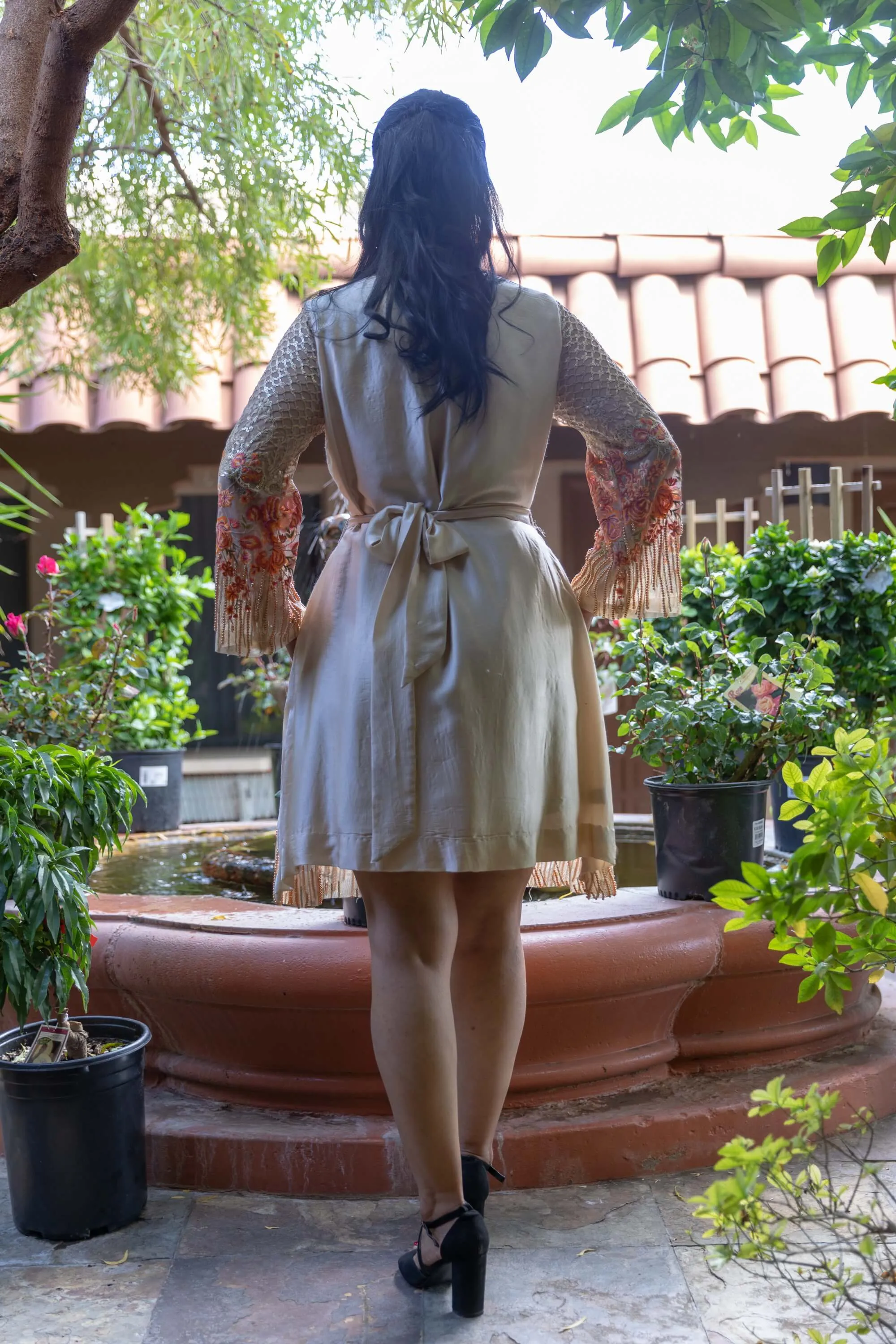 Gold Silk & Organza Kurti - Sana Safinaz Shirt