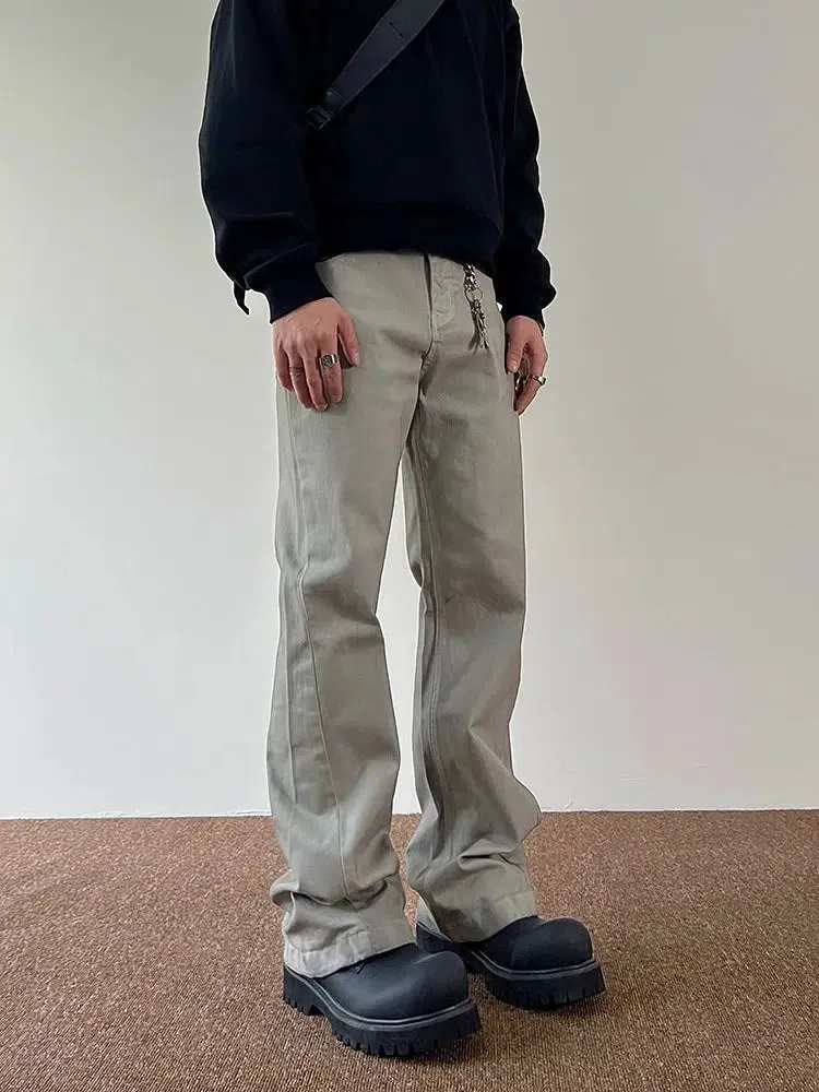 Gray Straight-leg Jeans