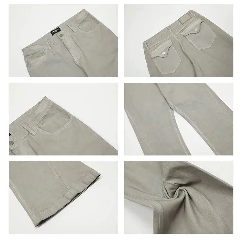 Gray Straight-leg Jeans