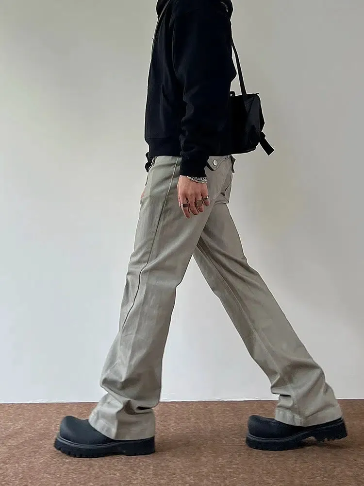 Gray Straight-leg Jeans