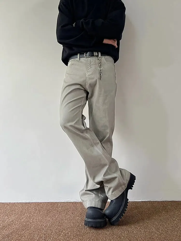 Gray Straight-leg Jeans