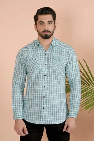 GREEN PLAID SHIRT