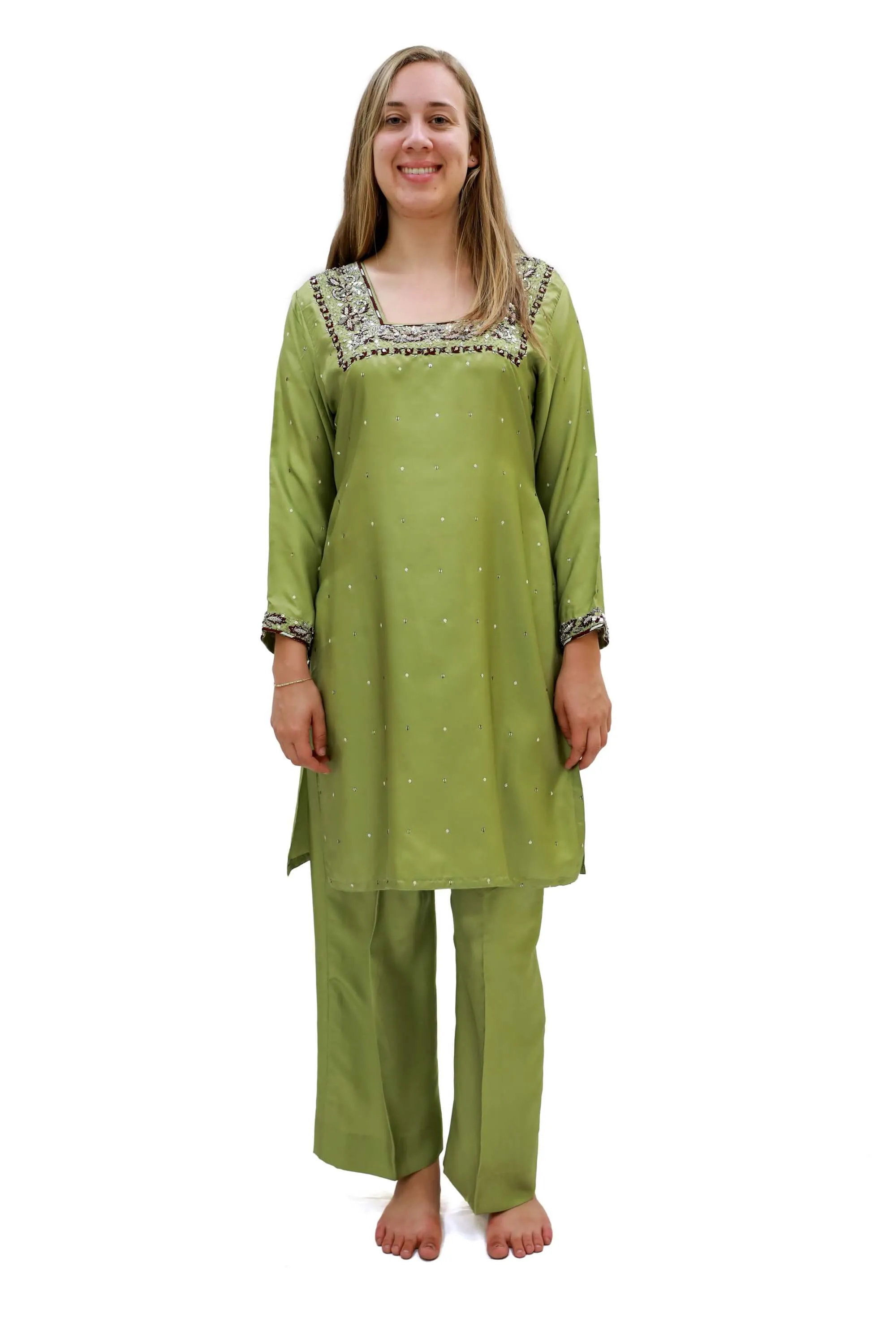 Green Silk Salwar Kameez