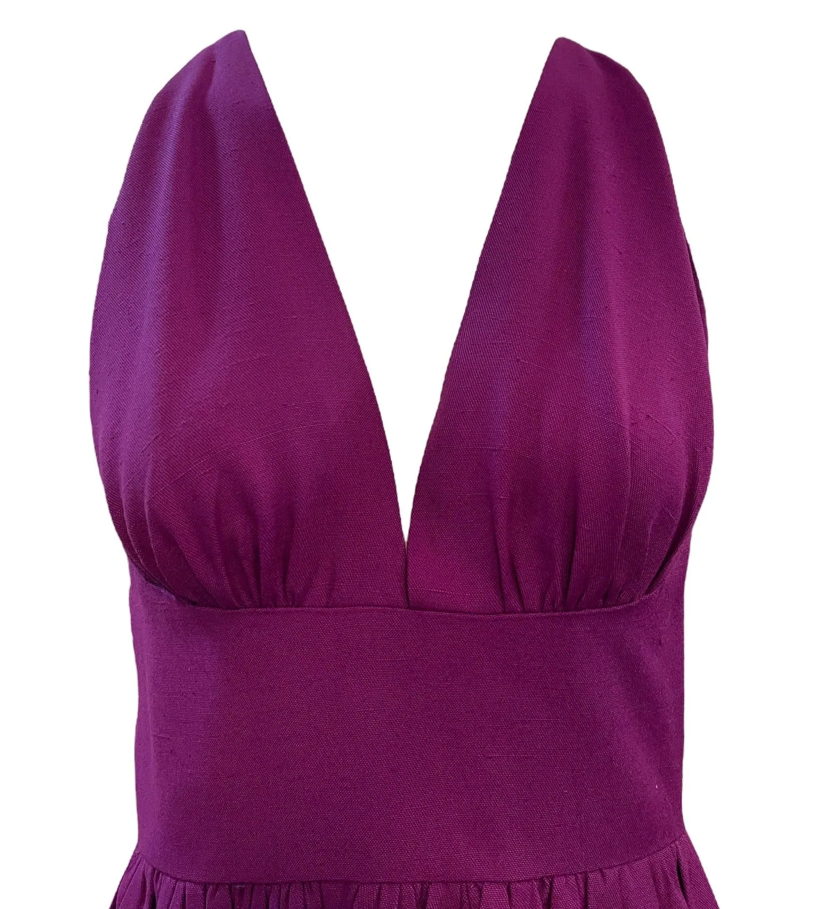 Halston 70s  Purple Linen Dress
