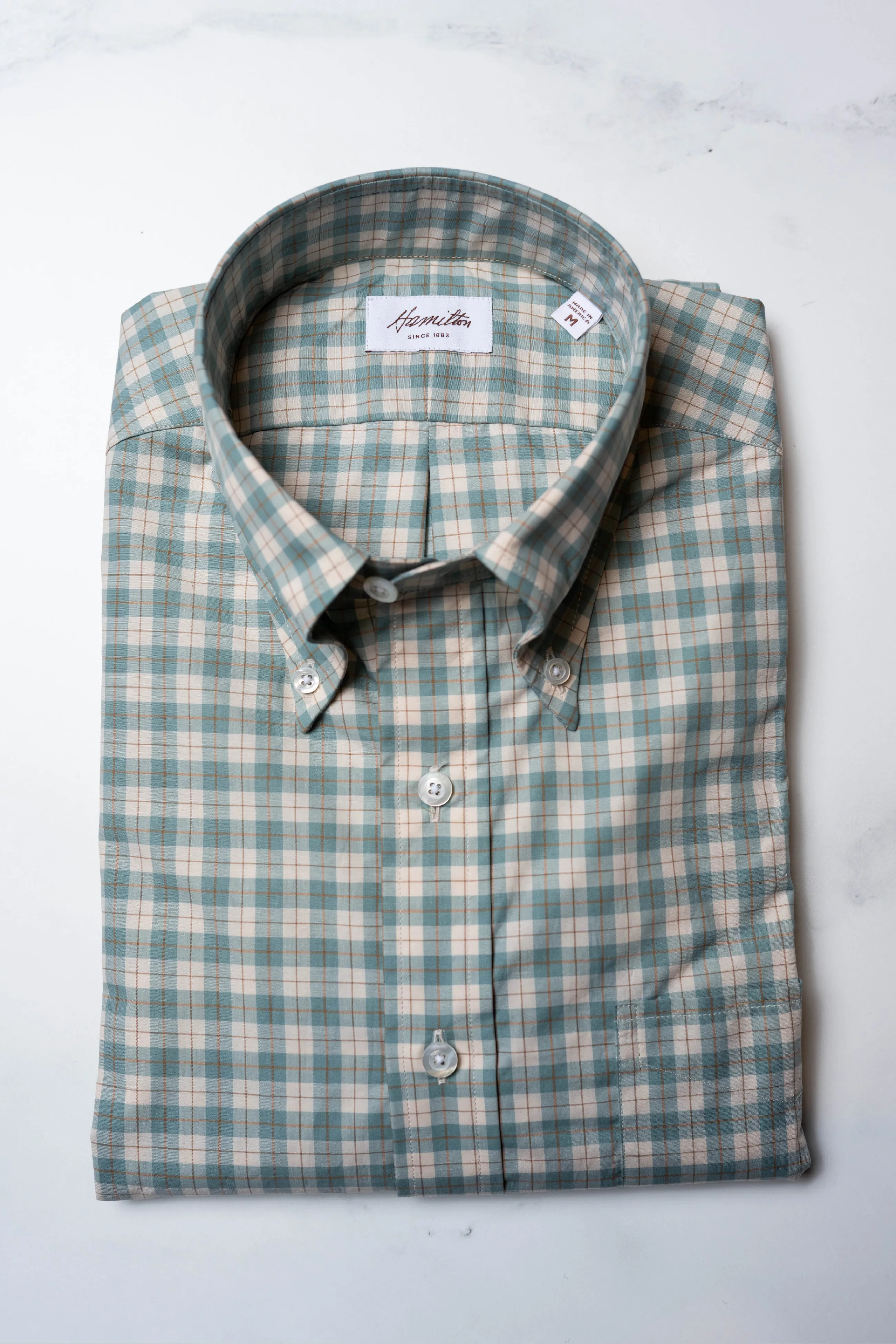 Hamilton Stanton Plaid Sport Shirt - Green