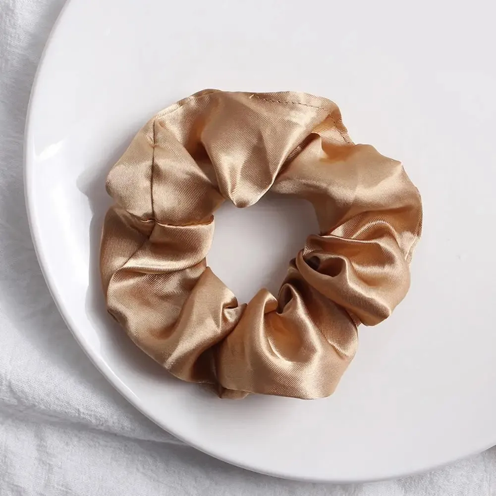 Handmade Multicolor Silk Scrunchie - Elastic Hair Tie