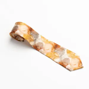 Handpainted silk tie Organic