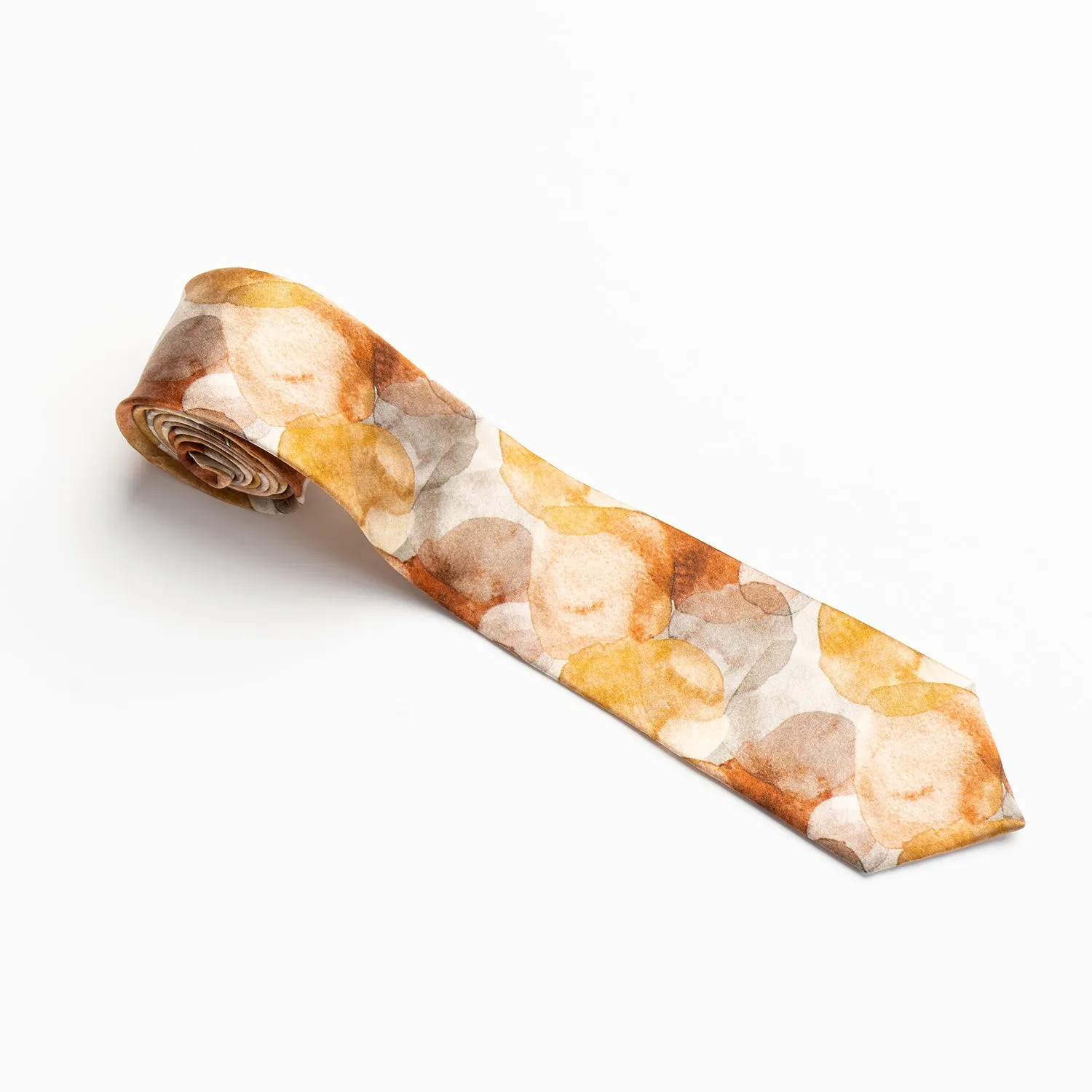 Handpainted silk tie Organic
