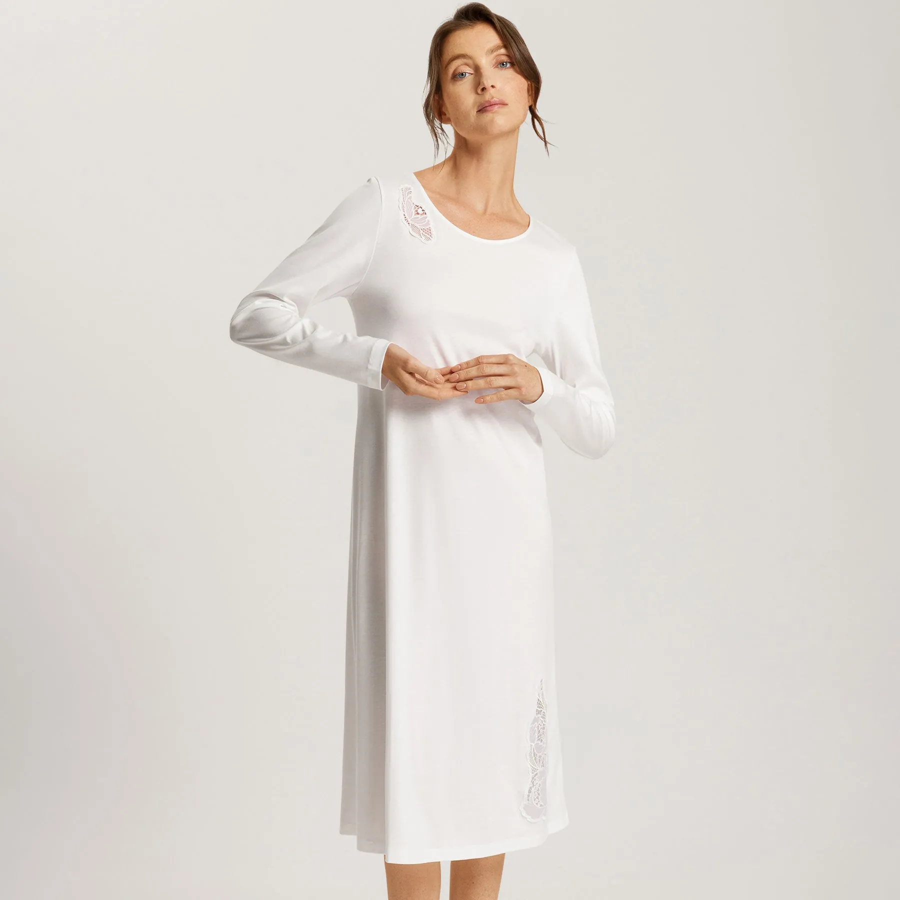 Hanro Anne Long Sleeve Chemise