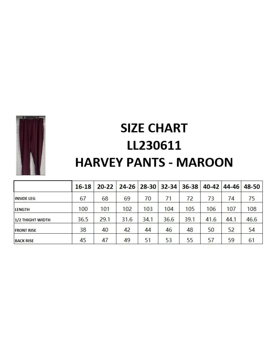 Harvey Pants - Maroon*