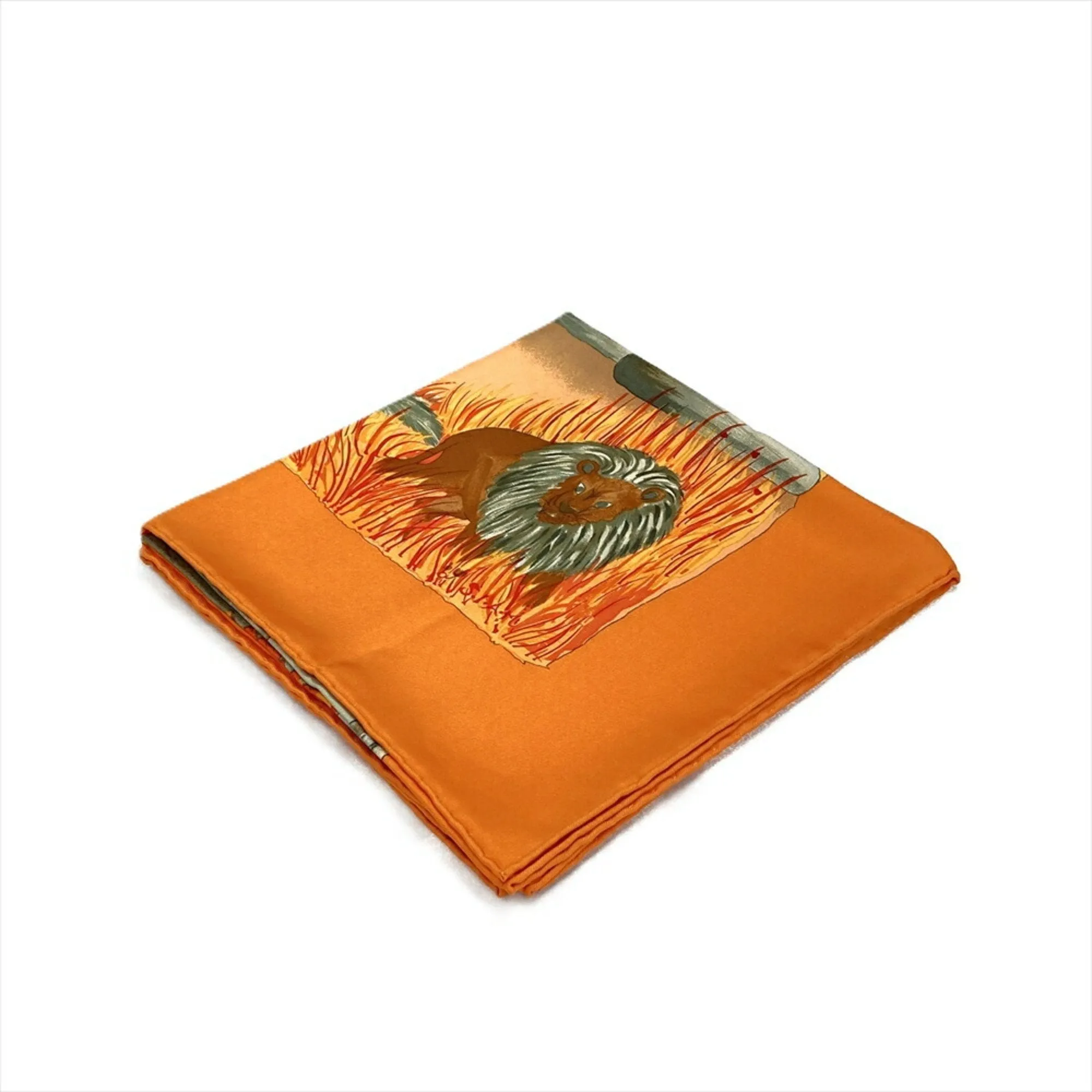 Hermès Carré 90 Orange Silk Accessories