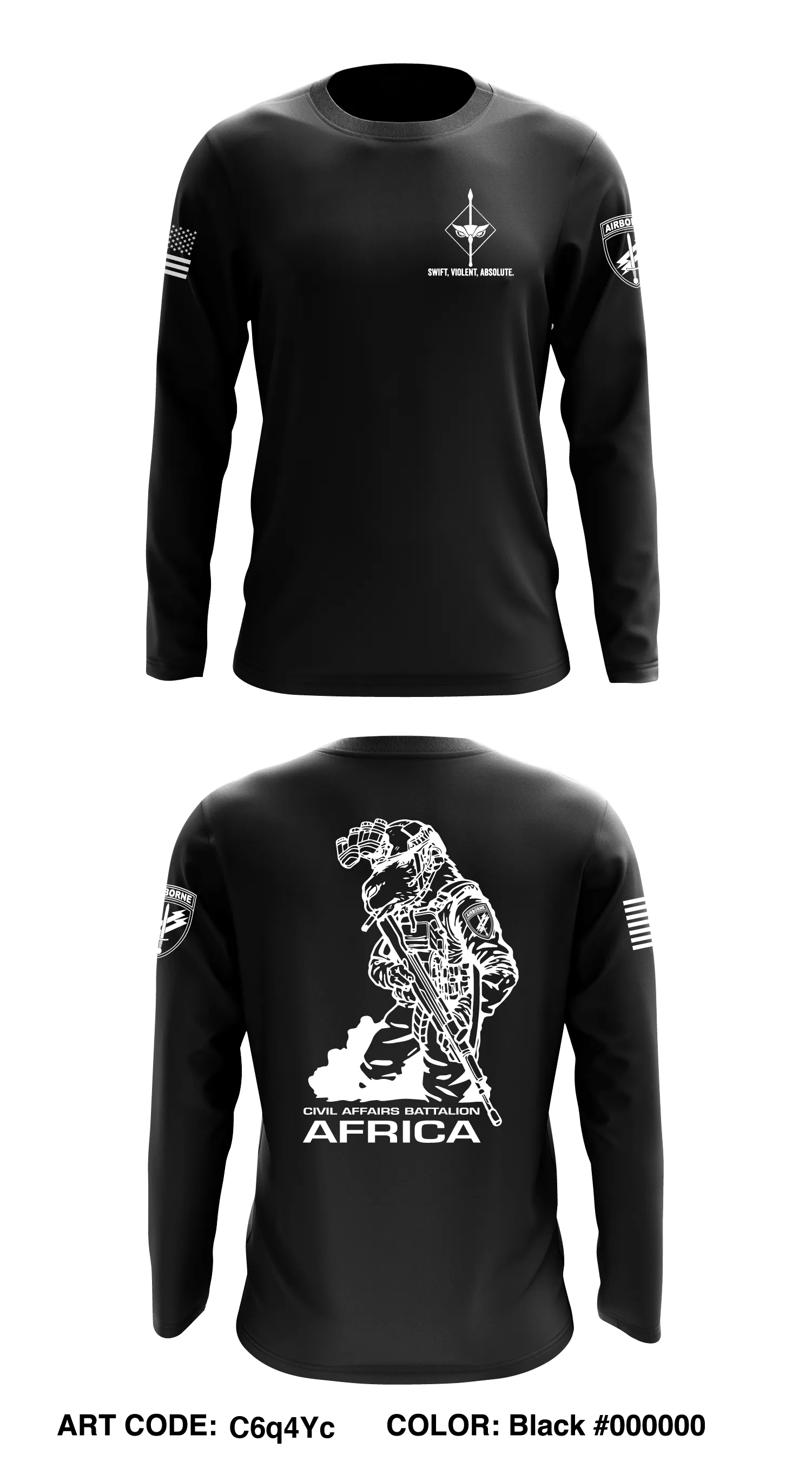 HQ (-) 411th Civil Affairs Battalion Core Men's LS Performance Tee - C6q4Yc