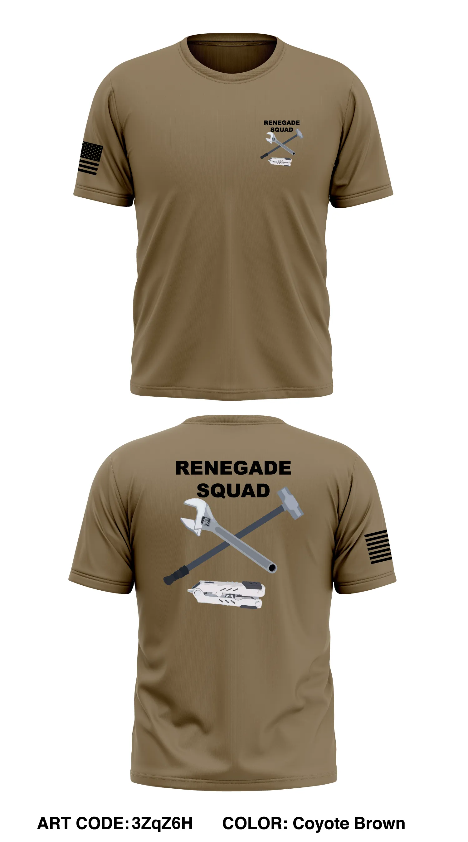 I-Co, 3-21, Renegade Squad  Store 1 Core Men's SS Performance Tee - 3ZqZ6H