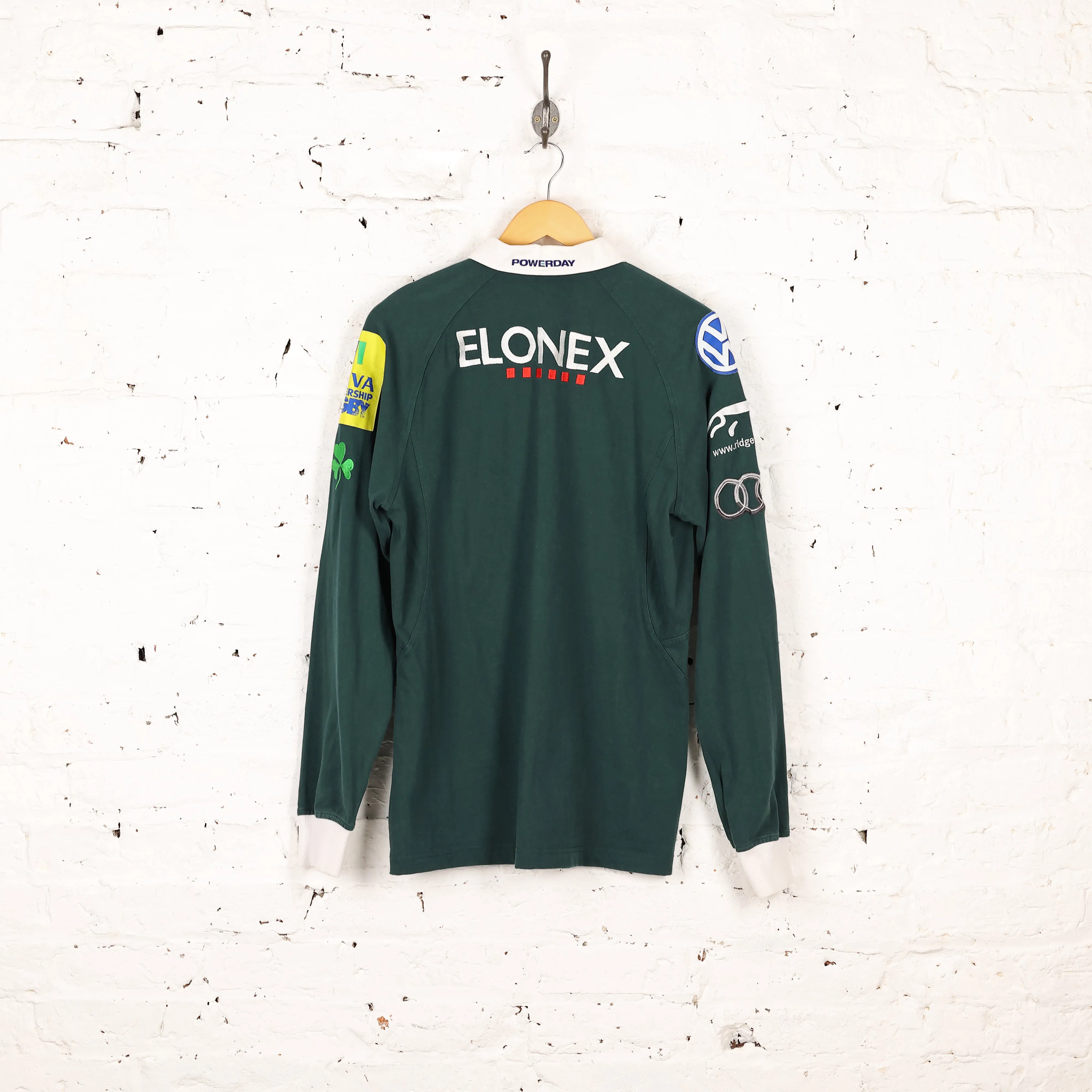 ISC London Irish 2011 Long Sleeve Home Rugby Shirt - Green - M