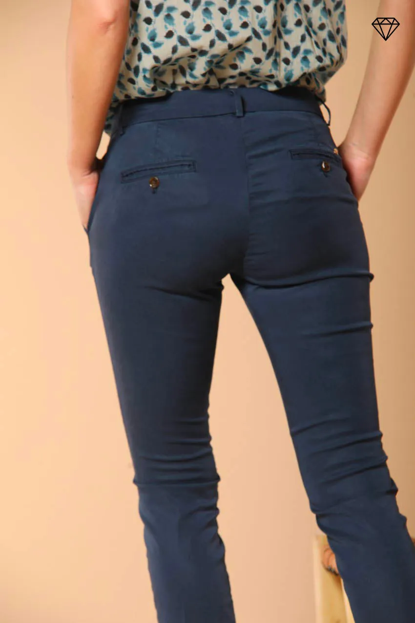 Jaqueline women's chino capri trousers in twill slim fit ①