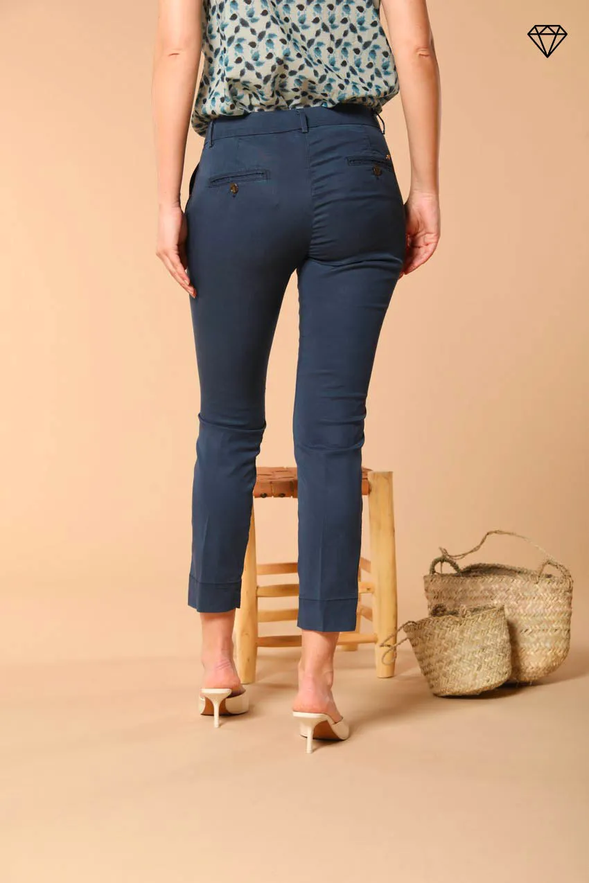 Jaqueline women's chino capri trousers in twill slim fit ①