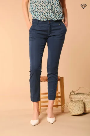 Jaqueline women's chino capri trousers in twill slim fit ①