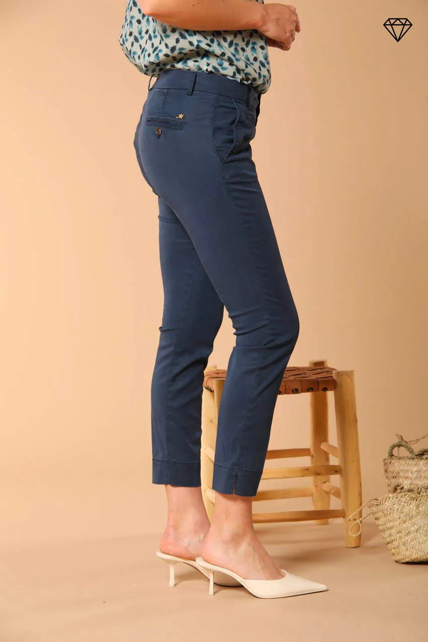 Jaqueline women's chino capri trousers in twill slim fit ①