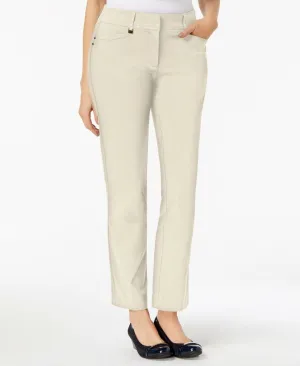 JM Collection Women's Curvy Fit Straight Leg Pants
