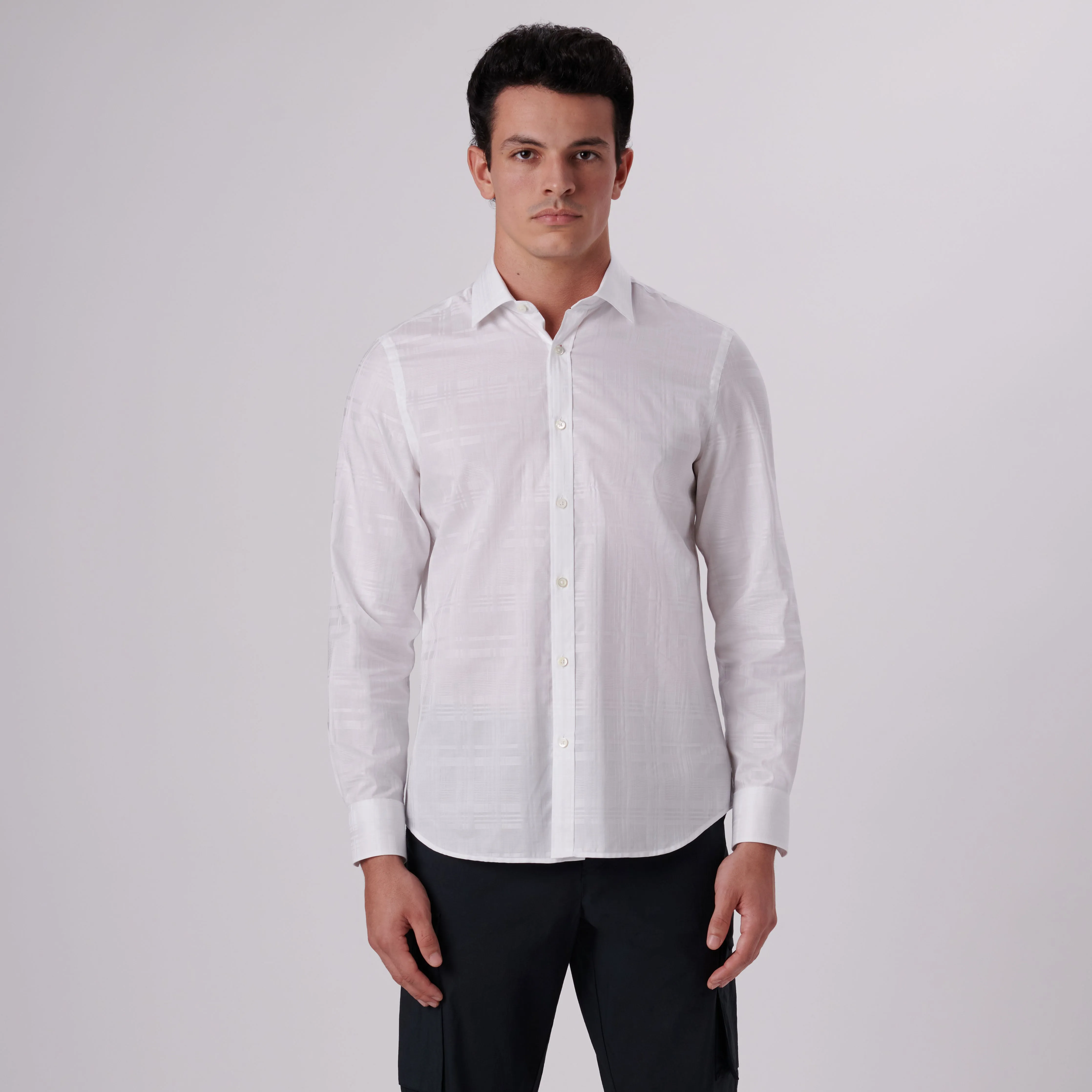 Julian Tonal Plaid Jacquard Shirt
