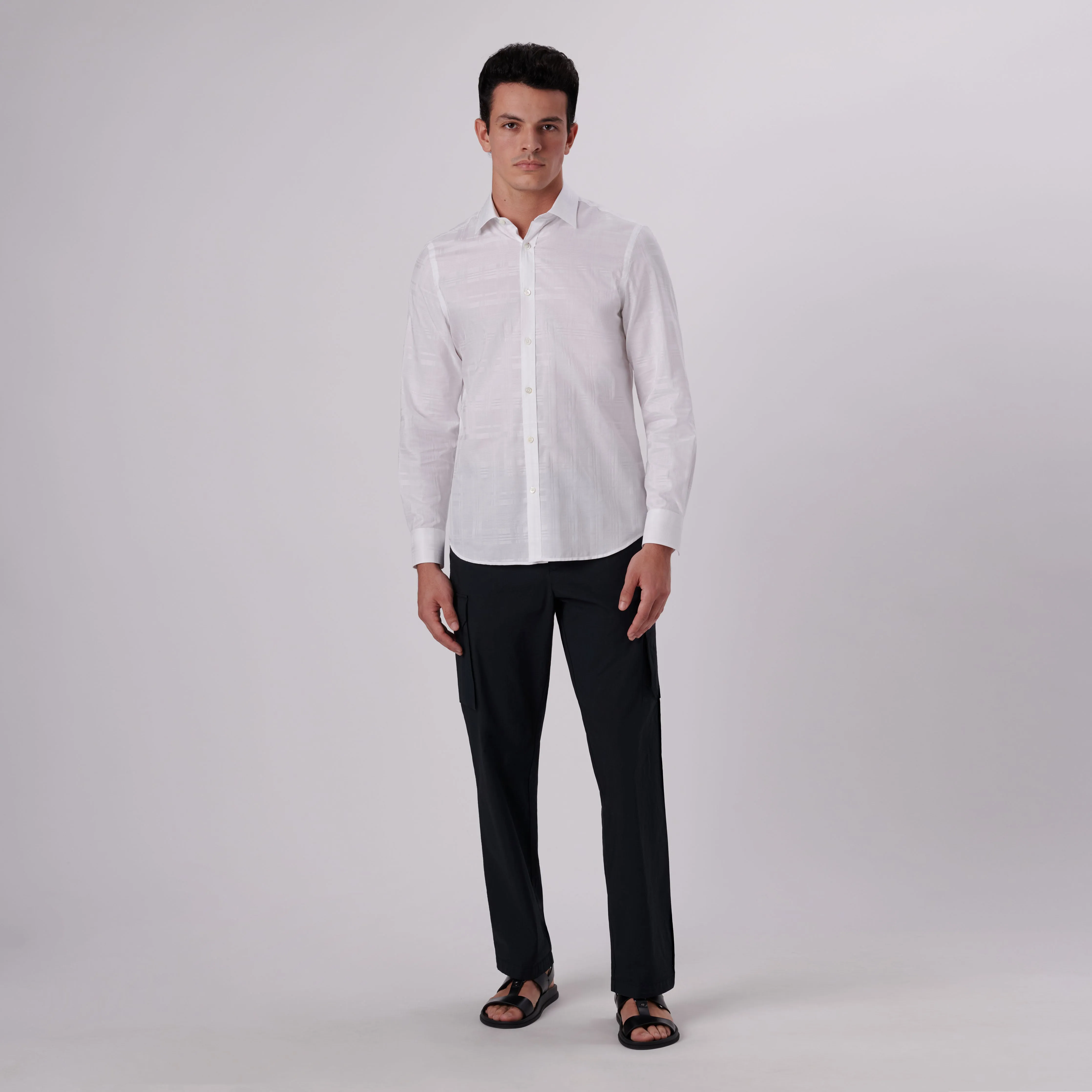Julian Tonal Plaid Jacquard Shirt