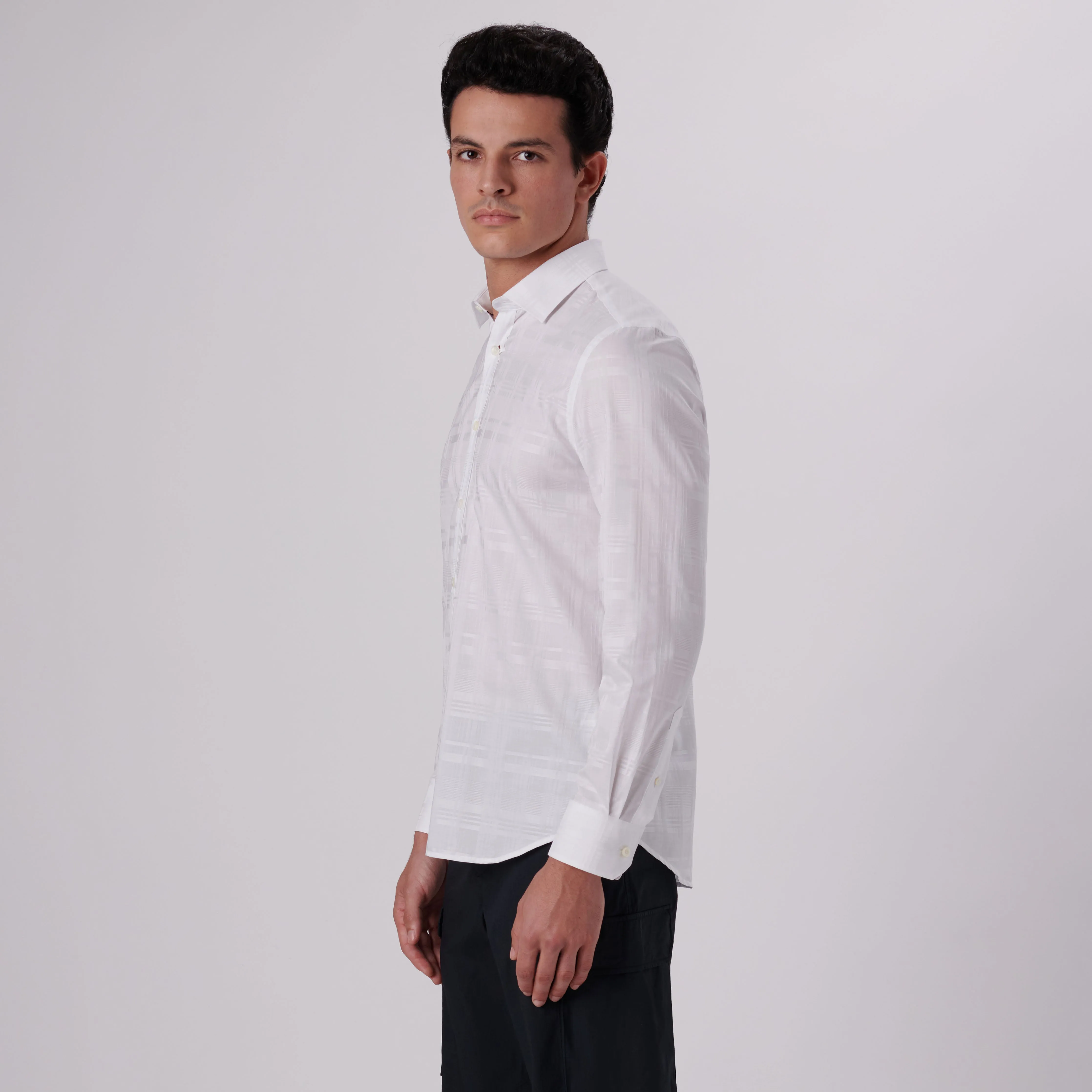 Julian Tonal Plaid Jacquard Shirt