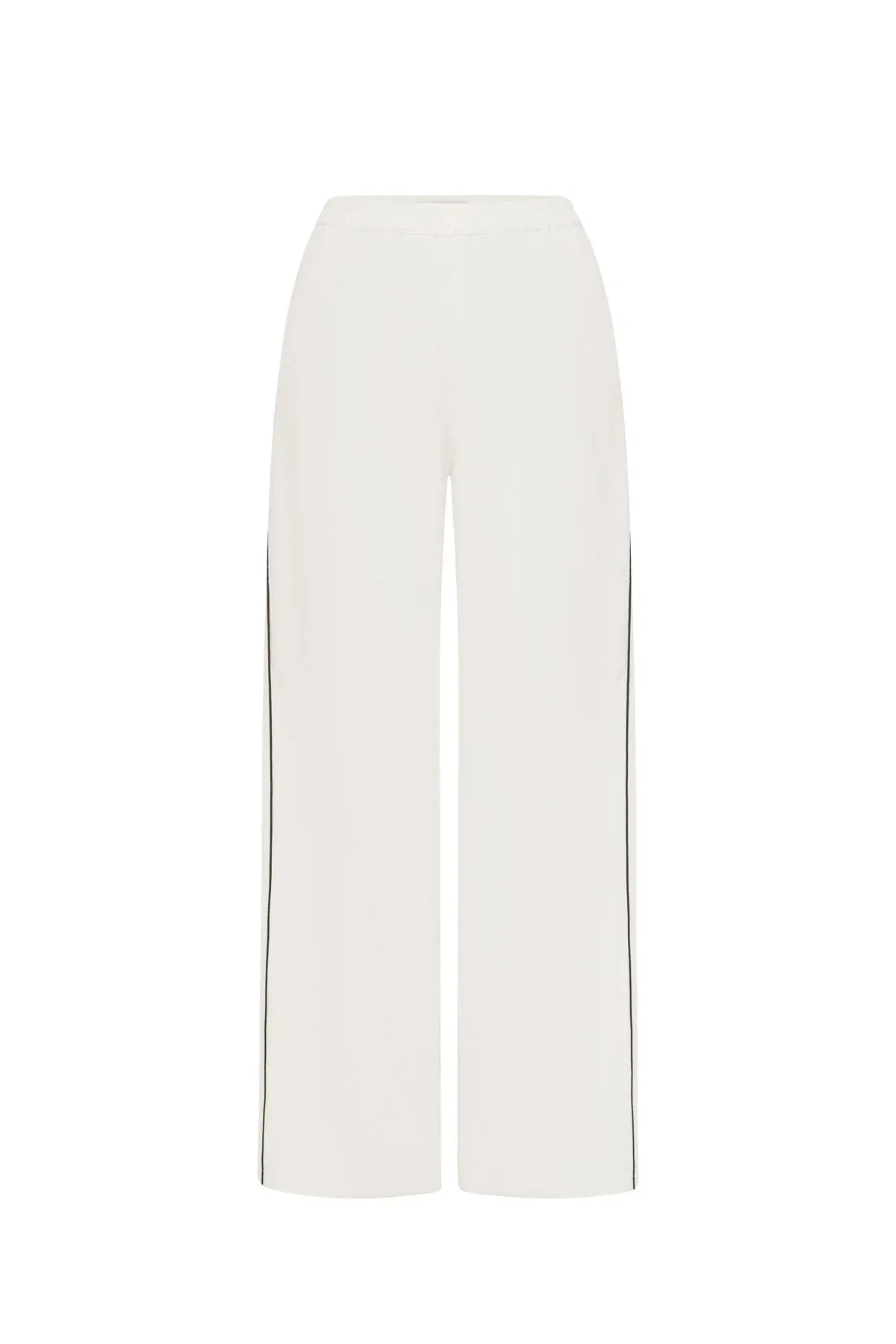 Kaia Linen Straight Pants -Bone
