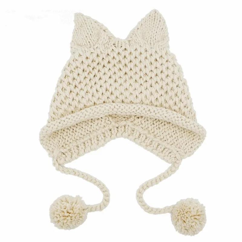 Kawaii Cat Ears Knit Hat