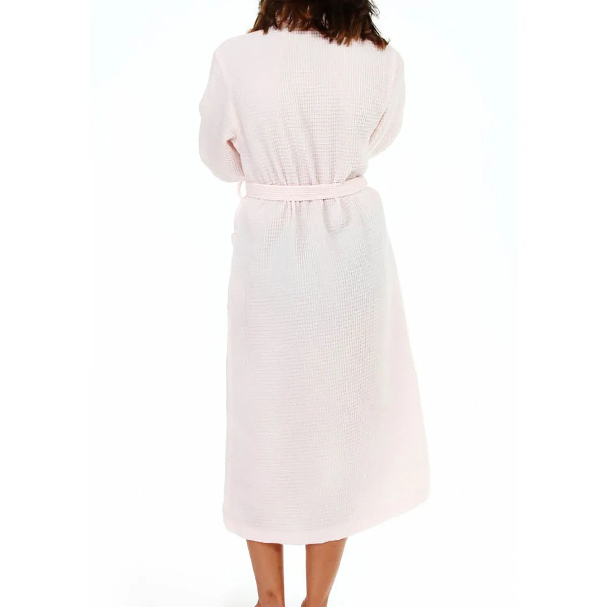 Kayanna Waffle Shawl Long Spa Robe