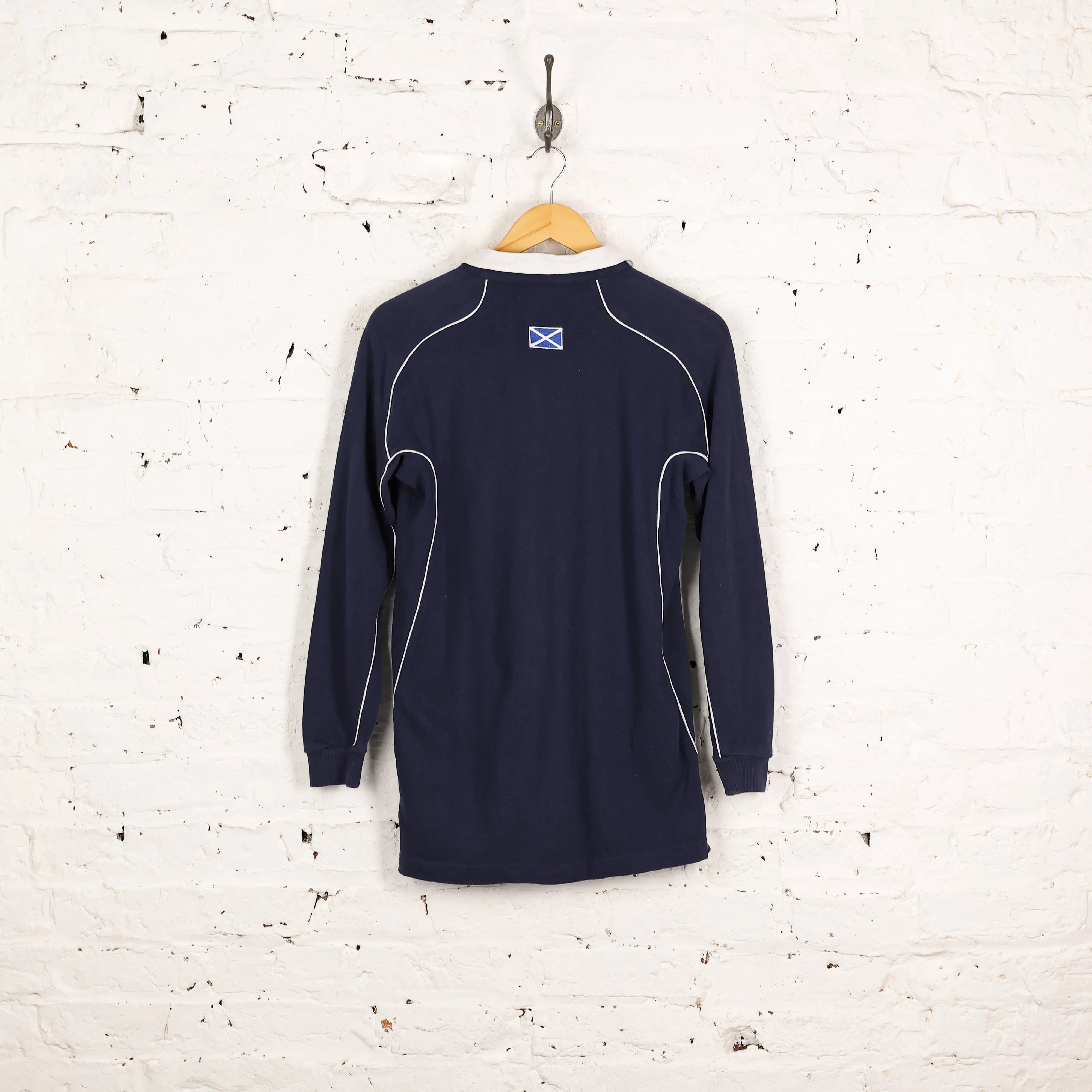 Kids Canterbury Scotland Long Sleeve Rugby Shirt - Blue - L Boys