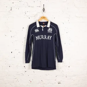 Kids Canterbury Scotland Long Sleeve Rugby Shirt - Blue - L Boys