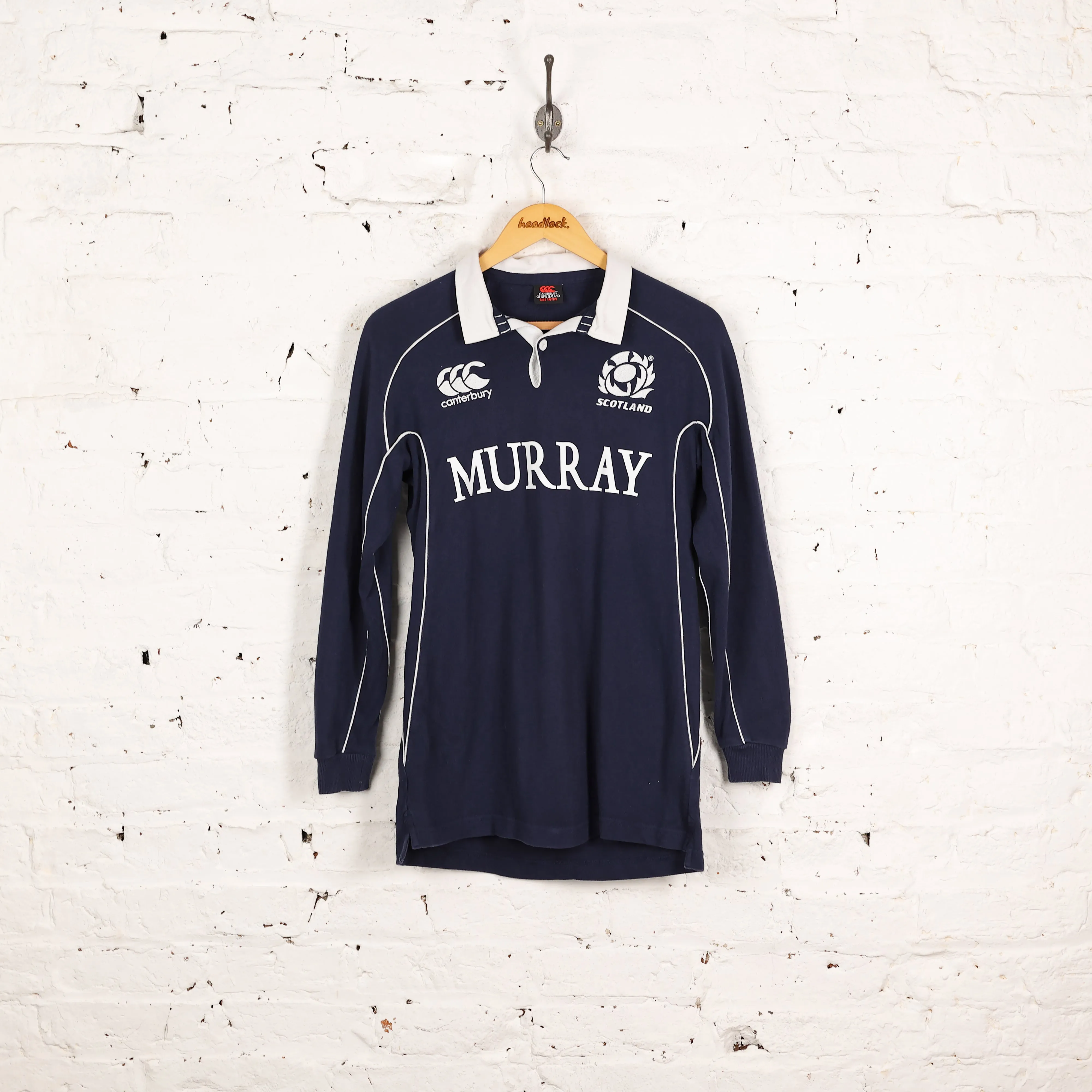 Kids Canterbury Scotland Long Sleeve Rugby Shirt - Blue - L Boys