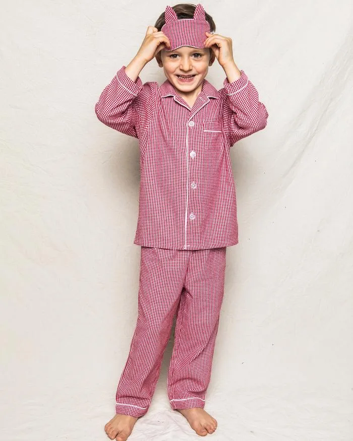 Kids Classic Pajamas Red Mini Gingham