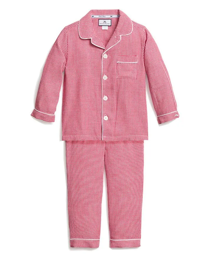 Kids Classic Pajamas Red Mini Gingham