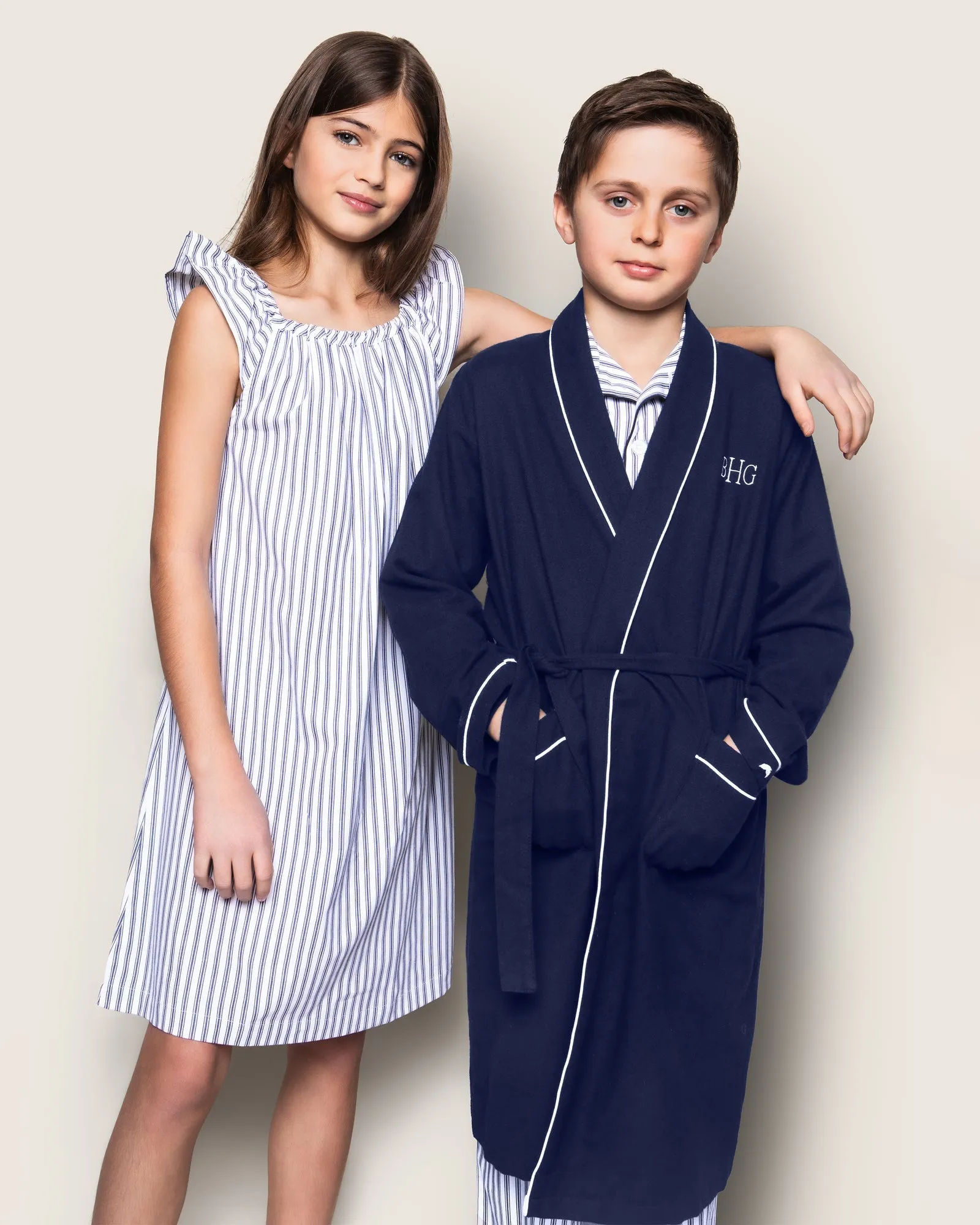Kid's Navy Flannel Robe