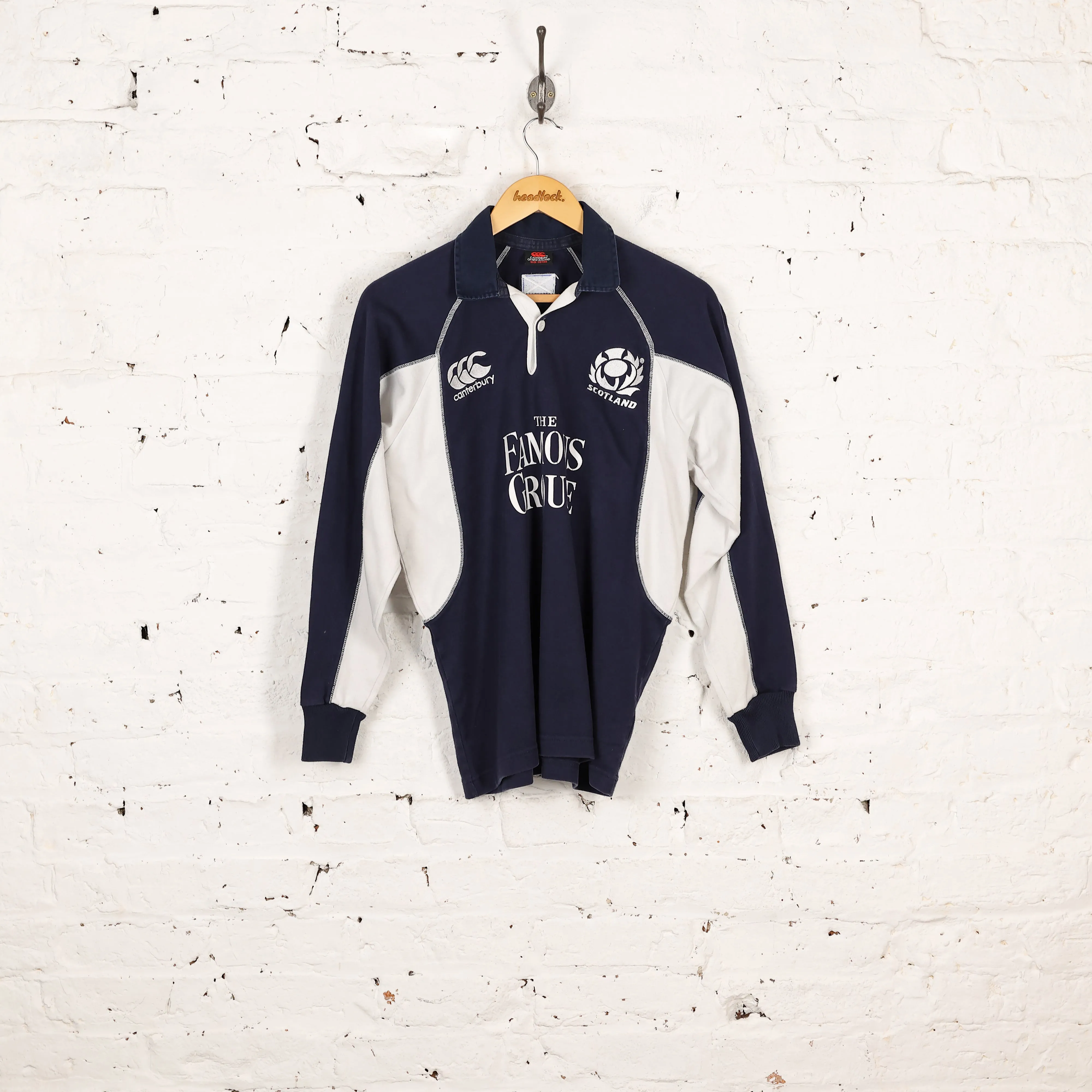 Kids Scotland 2005 Canterbury Long Sleeve Rugby Shirt - Blue - L Boys