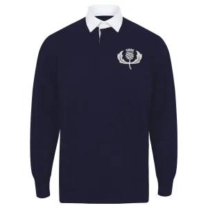 Kids Scotland ALBA Rugby Vintage Style Long Sleeve Rugby Shirt with Free Personalisation