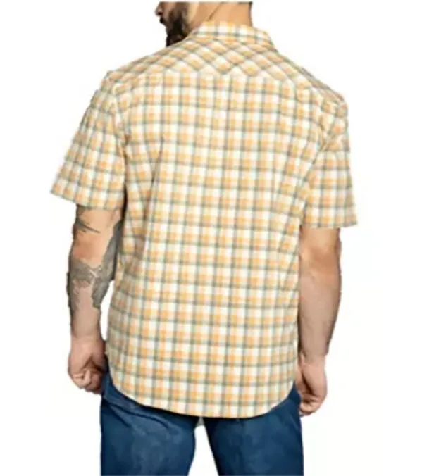 Kimes Ranch Men's Go Round Gold Plaid Shirt