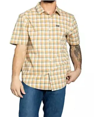 Kimes Ranch Men's Go Round Gold Plaid Shirt