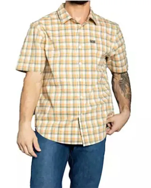 Kimes Ranch Men's Go Round Gold Plaid Shirt