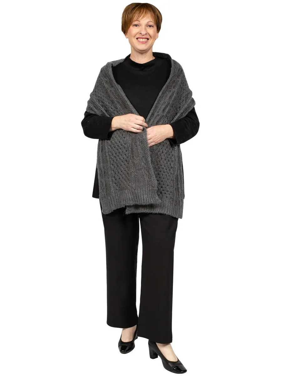 Knitted Scarf - Charcoal