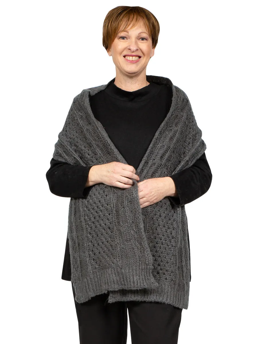 Knitted Scarf - Charcoal
